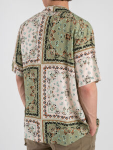 BL11 Camicia a MM in fantasia damascata 309238030 Beige (1)