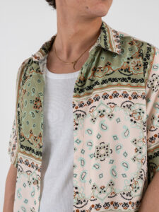 BL11 Camicia a MM in fantasia damascata 309238030 Beige (5)