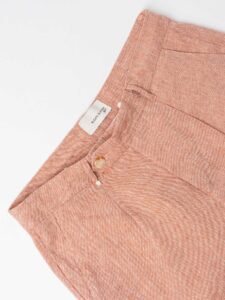 BL11 Pantalone da abito in misto lino con laccio in vita e pences 05BL2512366 Salmone (2)
