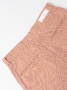 BL11 Pantalone da abito in misto lino con laccio in vita e pences 05BL2512366 Salmone (3)