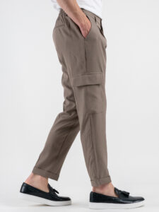 BLACKSUNDAY Abito con Giacca scollo a V + Pantalone tasconato SANTA FE Tortora (10)