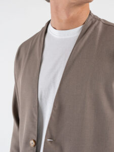 BLACKSUNDAY Abito con Giacca scollo a V + Pantalone tasconato SANTA FE Tortora (6)