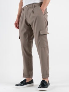 BLACKSUNDAY Abito con Giacca scollo a V + Pantalone tasconato SANTA FE Tortora (8)