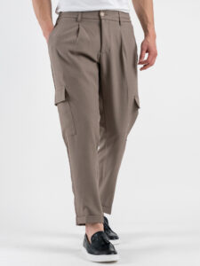 BLACKSUNDAY Abito con Giacca scollo a V + Pantalone tasconato SANTA FE Tortora (9)