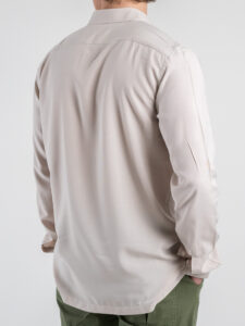 BLACKSUNDAY Camicia in viscosa con colletto e tasca frontale MISTICA Beige (1)