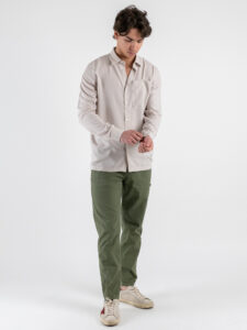 BLACKSUNDAY Camicia in viscosa con colletto e tasca frontale MISTICA Beige (2)