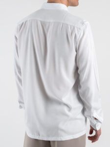 BLACKSUNDAY Camicia in viscosa con colletto e tasca frontale MISTICA Bianca (1)