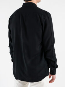 BLACKSUNDAY Camicia in viscosa con colletto e tasca frontale MISTICA Nera (1)
