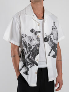 Camicia a MM con stampa MAK02 Bianca (3)