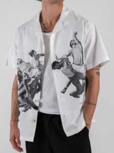 Camicia a MM con stampa MAK02 Bianca (4)
