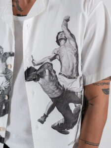 Camicia a MM con stampa MAK02 Bianca (5)