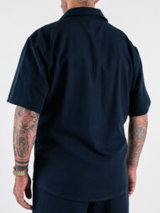 Coordinato con camicia MM + Bermuda con coulisse 7714 Blu (6)