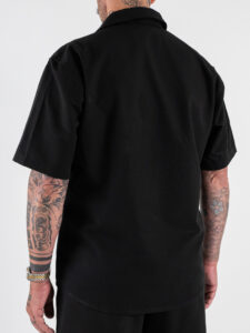 Coordinato con camicia MM + Bermuda con coulisse 7714 Nero (6)