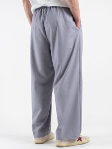 Coordinato giacchetta cropped + Pantalone baggy fit e coulisse ISA Grigio (1)