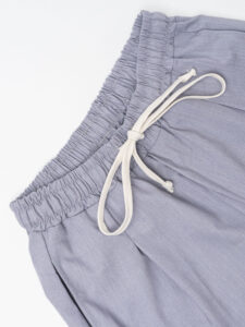 Coordinato giacchetta cropped + Pantalone baggy fit e coulisse ISA Grigio (2)