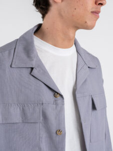 Coordinato giacchetta cropped + Pantalone baggy fit e coulisse ISA Grigio (5)