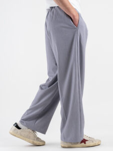 Coordinato giacchetta cropped + Pantalone baggy fit e coulisse ISA Grigio (9)