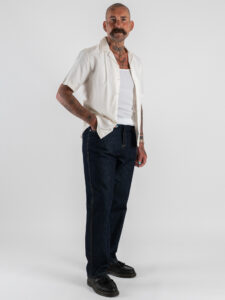 ESTASI Jeans liscio con gamba dritta ARTETA Blu scuro (2)
