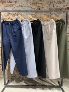 ESTASI Pack da 5 Pantaloni leggeri con gamba larga ed elastico in vita YAMAL EST – PACK