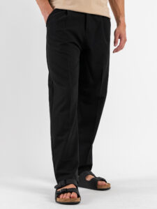 ESTASI Pantalone leggero con gamba morbida ed elastico in vita SANE’ EST Nero (3)