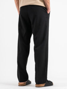 ESTASI Pantalone leggero con gamba morbida ed elastico in vita SANE’ EST Nero (6)