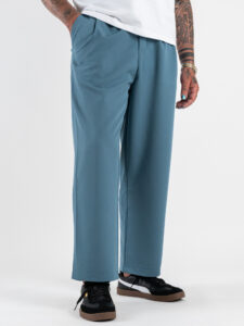 ESTASI Pantalone leggero gamba larga con elastico in vita YAMAL Carta da Zucchero (3)