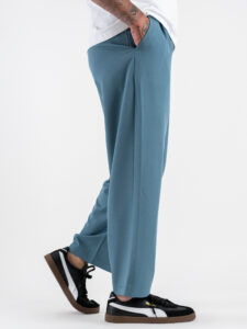 ESTASI Pantalone leggero gamba larga con elastico in vita YAMAL Carta da Zucchero (5)
