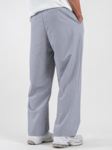 ESTASI Pantalone leggero gamba larga con elastico in vita YAMAL Grigio (6)
