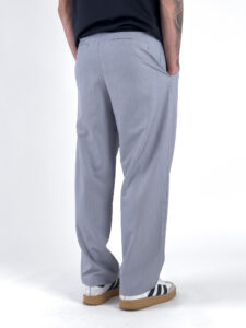 ESTASI Pantalone leggero gamba larga con elastico in vita YAMAL Grigio3