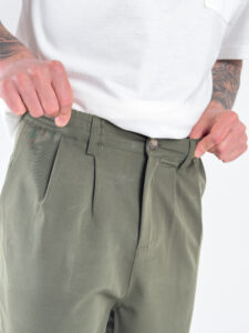 ESTASI Pantalone leggero gamba larga con elastico in vita YAMAL Salvia1