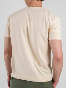 ESTASI T-shirt girocollo basica stretch MARTE Crema (1)