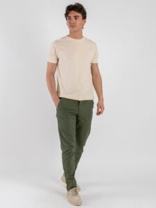 ESTASI T-shirt girocollo basica stretch MARTE Crema (2)