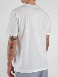 ESTASI T-shirt girocollo basica stretch MARTE Panna (2)