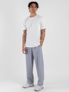 ESTASI T-shirt girocollo basica stretch MARTE Panna (3)