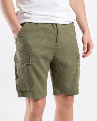 GIANNI LUPO Bermuda tasconato in lino e coulisse in vita GL5101BD Military 2 Nuovi Arrivi