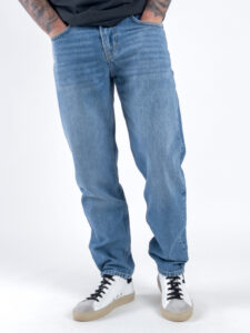 IMPERIAL Jeans liscio cropped P860111001 Azzurro (5)