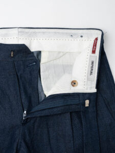 IMPERIAL Pantalone chinos da abito con pences P6405650AZ Denim (1)