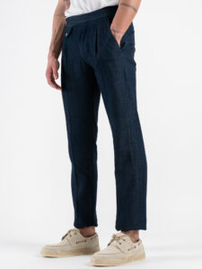 IMPERIAL Pantalone chinos da abito con pences P6405650AZ Denim