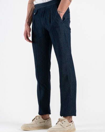 IMPERIAL Pantalone chinos da abito con pences P6405650AZ Denim Nuovi Arrivi