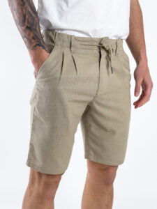 ONLY&SONS Bermuda in misto lino con pences e coulisse LEO 22029244 Chinchilla (2)