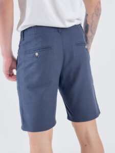 ONLY&SONS Bermuda in misto lino con pences e coulisse LEO 22029244 Dark Navy (1)