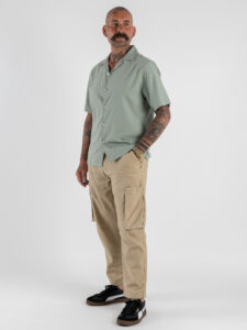 ONLY&SONS Camicia a mezza manica in cotone DILEM 22033778 Fossil (2)