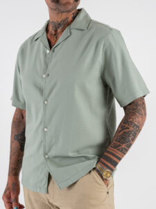 ONLY&SONS Camicia a mezza manica in cotone DILEM 22033778 Fossil (3)