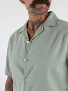 ONLY&SONS Camicia a mezza manica in cotone DILEM 22033778 Fossil (4)