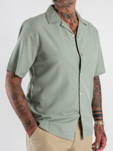 ONLY&SONS Camicia a mezza manica in cotone DILEM 22033778 Fossil (5)