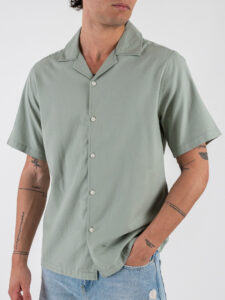 ONLY&SONS Camicia a mezza manica in cotone DILEM 22033778 Iceberg Green (3)