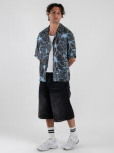 ONLY&SONS Camicia a mezza manica in fantasia floreale HARRIS 22032732 Grey (1)