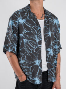 ONLY&SONS Camicia a mezza manica in fantasia floreale HARRIS 22032732 Grey (3)