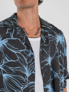 ONLY&SONS Camicia a mezza manica in fantasia floreale HARRIS 22032732 Grey (4)