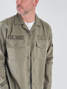 ONLY&SONS Camicia sportiva con patch militari ALBERTO 22034991 Dusty Olive (3)